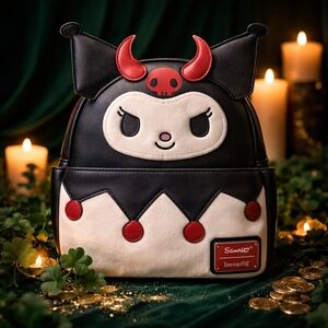 RARE!! Loungefly Kuromi Devil Mini Backpack 2022 HT Expo Exclusive
